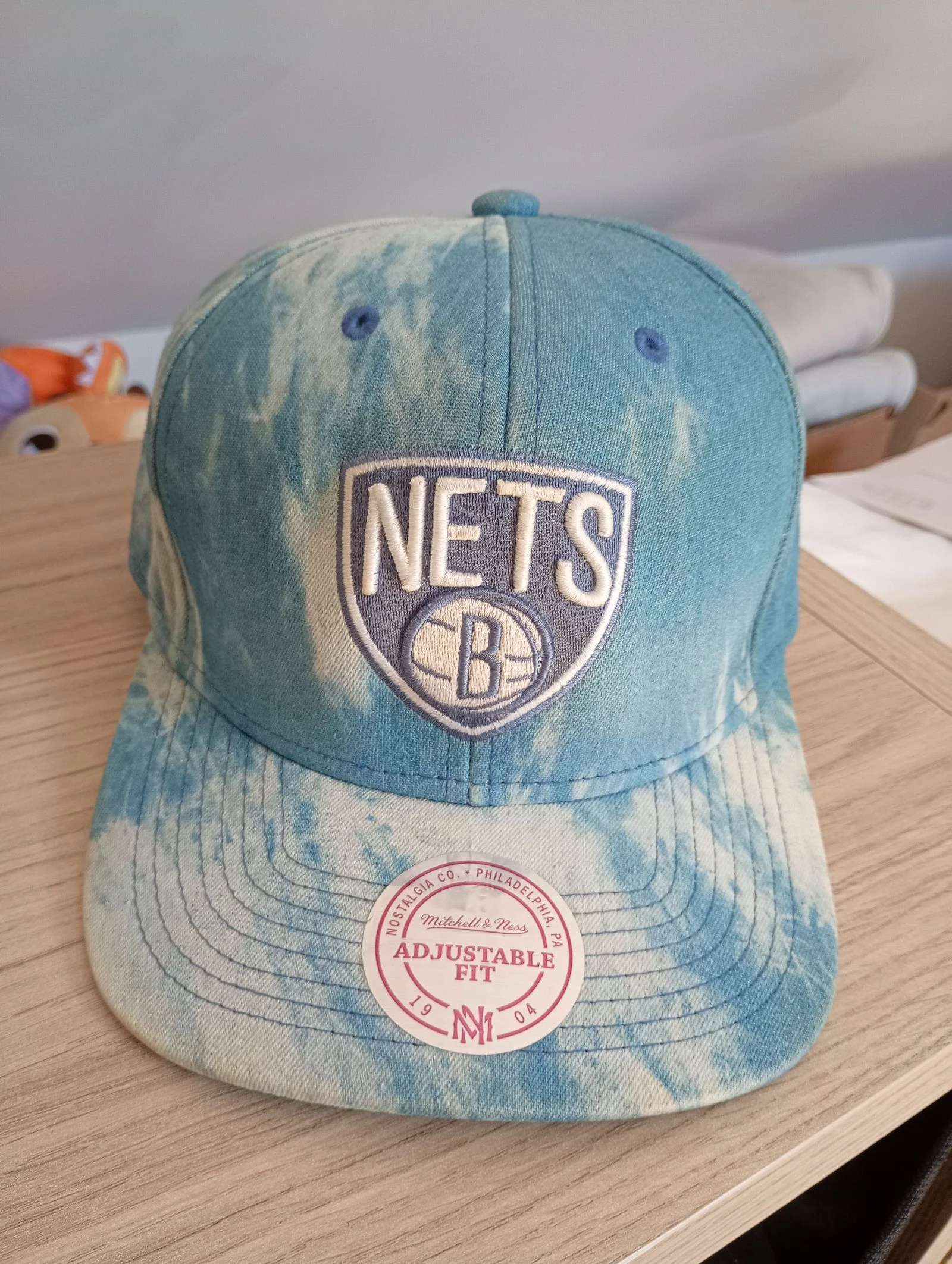 Vintage NBA Nets B authentic adjustable blue and white cap – photo 8